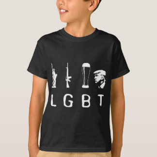 Liberty Guns Beer Trump LGBT Gif T-Shirt