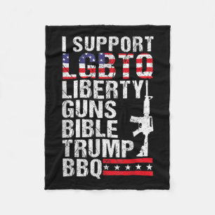 Liberty Guns Bible Trump Grillen Fleecedecke