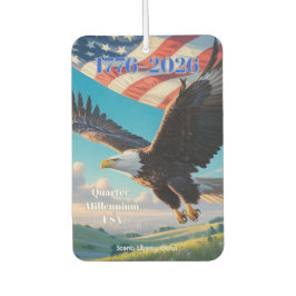 Liberty in the Air • 1776–2026 Eagle Keepsake Autolufterfrischer