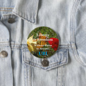 Liberty is Freiheit ... Grundeinkommens-Button. Button (Beispiel)