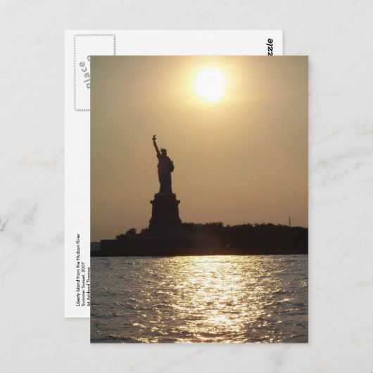 Liberty Island Postcard Postkarte (Vorne/Hinten)