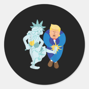 Liberty Kicks Trump 2020 Wahl Anti Donald Demo Runder Aufkleber