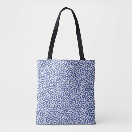 Liberty kleine weiße Blume blau Tasche (Vorderseite)
