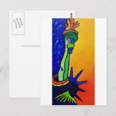Liberty Lady Postkarte (Vorne/Hinten)