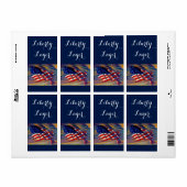 Liberty Lager USA Flag Wave Homebrewing Beer Label (Vorne)