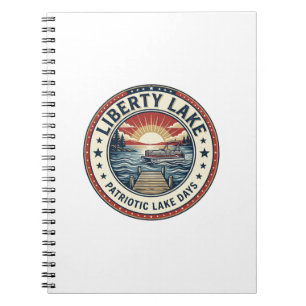 Liberty Lake Patriotischer Patriotischer Lake Life Notizblock