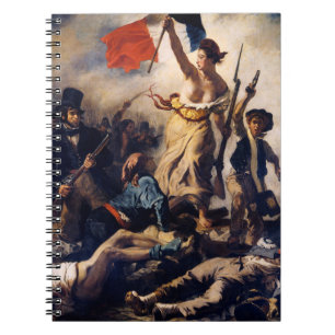 Liberty Leading People Painting Eugène Delacroix Notizblock