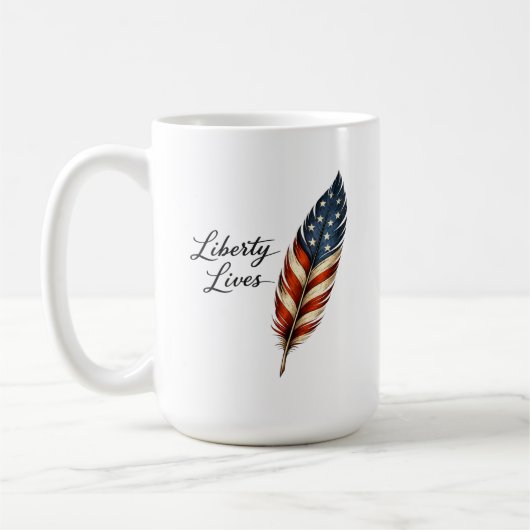 Liberty lebt Feder Kaffeetasse (Links)