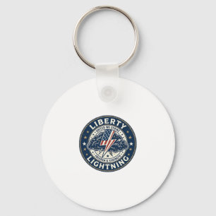 Liberty Lightning Patriotisch Patriotischer Sturm Schlüsselanhänger