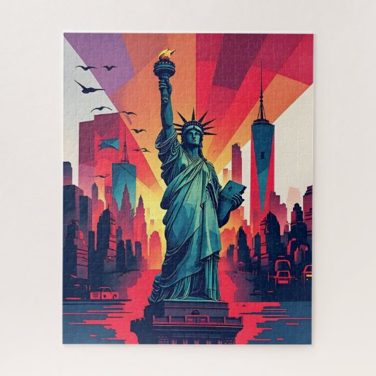 Liberty Lights: New York City Skyline Puzzle (Vertikal)