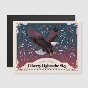 Liberty Lights the Sky • 1776–2026 Erinnerungskart Magnetkarte