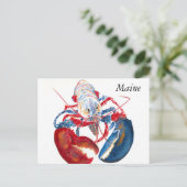 Liberty Lobster Postcard Postkarte (Stehend Vorderseite)