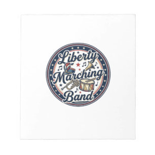 Liberty Marching Band Patriotischer Patriotischer  Notizblock