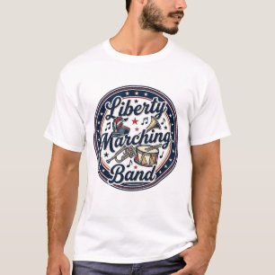 Liberty Marching Band Patriotischer Patriotischer T-Shirt