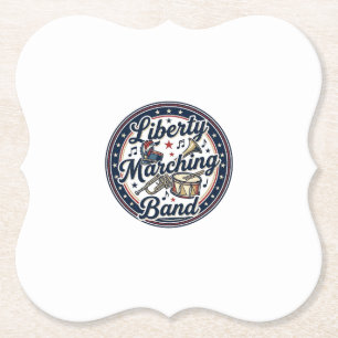 Liberty Marching Band Patriotischer Patriotischer Untersetzer