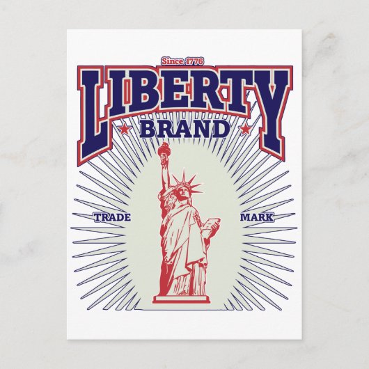 LIBERTY-MARKE POSTKARTE (Vorderseite)