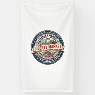 Liberty Market Patriotischer Patriotischer Bauernm Banner