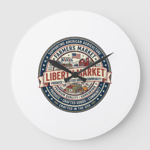 Liberty Market Patriotischer Patriotischer Bauernm Große Wanduhr