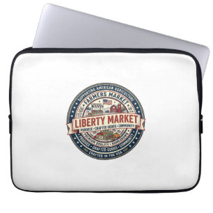 Liberty Market Patriotischer Patriotischer Bauernm Laptopschutzhülle