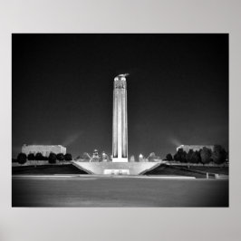 Liberty Memorial, Kansas City, Missouri BW Poster