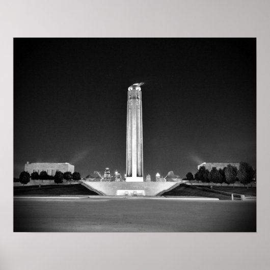 Liberty Memorial, Kansas City, Missouri BW Poster (Vorne)