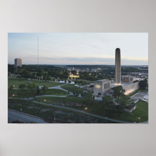 Liberty Memorial und BMA-Gebäude, Kansas City, Mo Poster