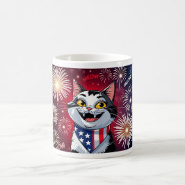 Liberty Meowgnet - Patriotische Katze-Tasse Kaffeetasse