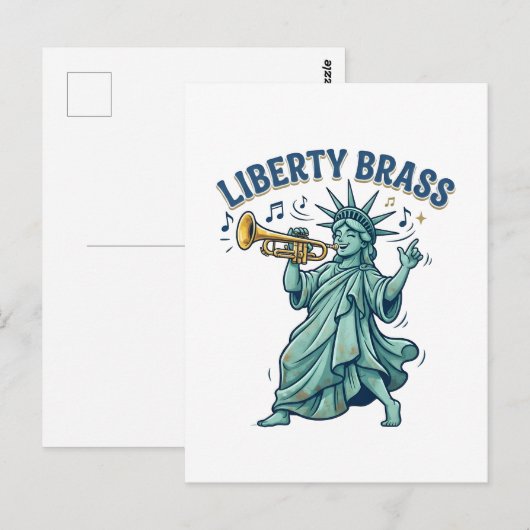 Liberty Messing Postkarte (Vorne/Hinten)