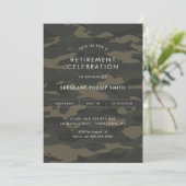 LIBERTY Militäres Party für das Ruhestand dünn grü Einladung (Stehend Vorderseite)