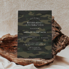 LIBERTY Militäres Party für das Ruhestand dünn grü Einladung