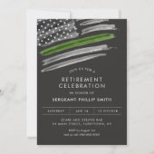 LIBERTY Militäres Party für das Ruhestand dünn grü Einladung (Vorderseite)