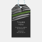 LIBERTY Militäres Party für das Ruhestand dünn grü Geschenkanhänger (Rückseite)