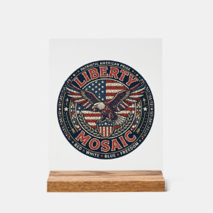 Liberty Mosaik Patriotisch Patriotisches Mosaik Vi Acrylschild