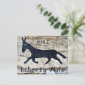 Liberty Mule - Freiheit, TN Postkarte (Stehend Vorderseite)