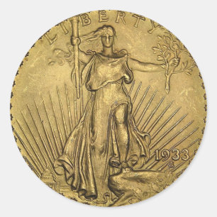 LIBERTY-MÜNZEN RUNDER AUFKLEBER