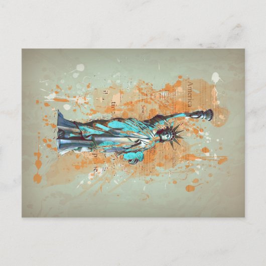 Liberty, New York, Manhattan, USA Postkarte (Vorderseite)