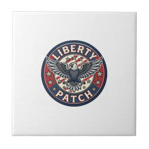 Liberty Patch Patriotischer Aufnäher Stickerei Fliese