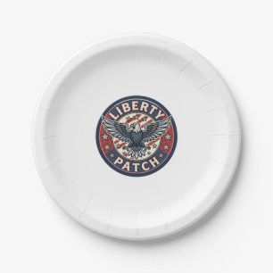 Liberty Patch Patriotischer Aufnäher Stickerei Pappteller