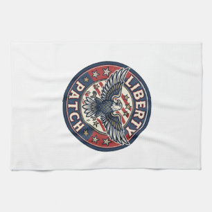 Liberty Patch Patriotischer Stickerei-Patch Geschirrtuch