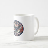 Liberty Patch Patriotischer Stickerei-Patch Kaffeetasse (VorderseiteRechts)