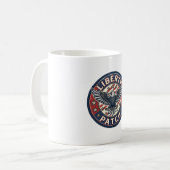 Liberty Patch Patriotischer Stickerei-Patch Kaffeetasse (Vorderseite Links)