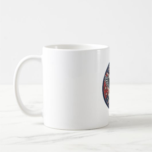 Liberty Patch Patriotischer Stickerei-Patch Kaffeetasse (Links)