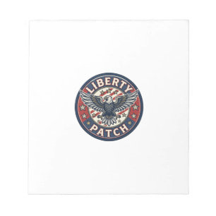 Liberty Patch Patriotischer Stickerei-Patch Notizblock