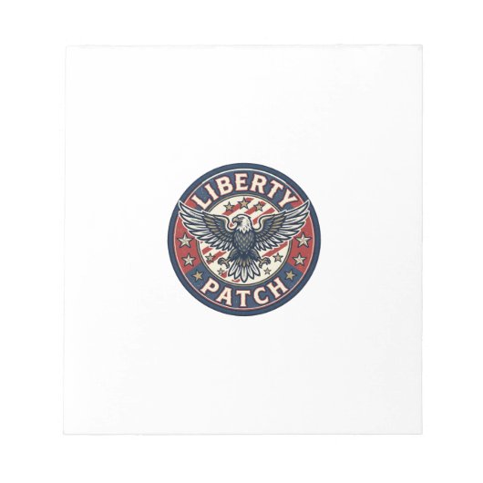 Liberty Patch Patriotischer Stickerei-Patch Notizblock (Vorderseite)