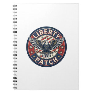 Liberty Patch Patriotischer Stickerei-Patch Notizblock