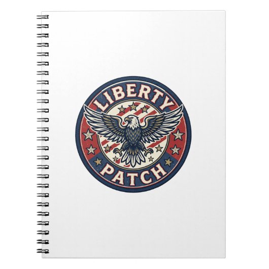 Liberty Patch Patriotischer Stickerei-Patch Notizblock (Vorderseite)