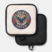 Liberty Patch Patriotischer Stickerei-Patch Topflappen (Vorderseite/Rückseite)