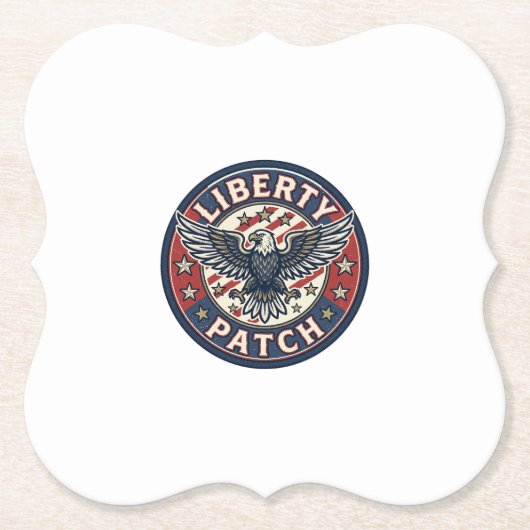 Liberty Patch Patriotischer Stickerei-Patch Untersetzer (Vorderseite)