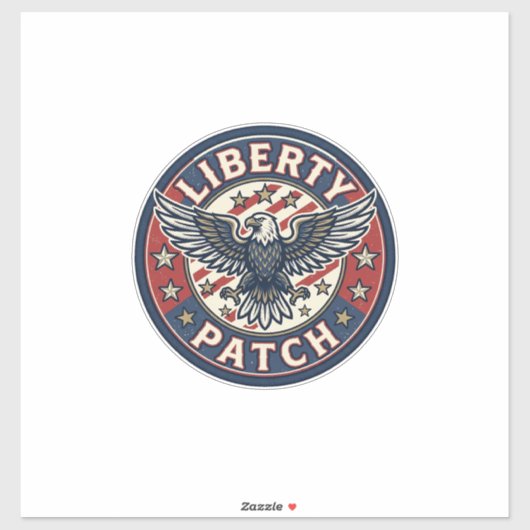 Liberty Patch Patriotischer Stickpatch Aufkleber (Blatt)