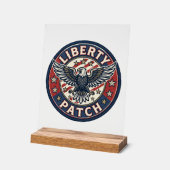 Liberty Patch Patriotisches Patch Stickerei Acrylschild (Winkel)